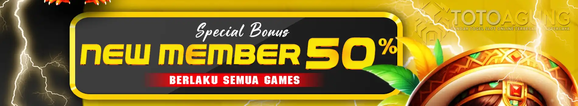 Bonus New Member 50%